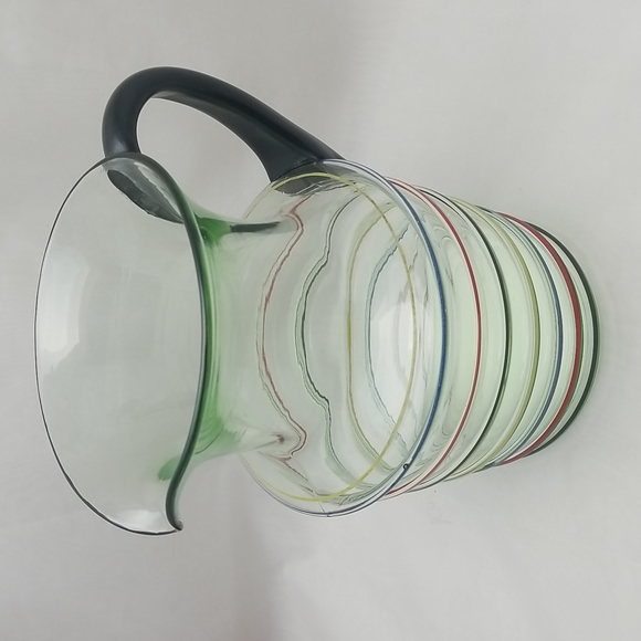 Uranium Depression Banded Water Pitcher - Picture 11 of 16